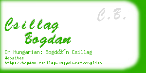 csillag bogdan business card